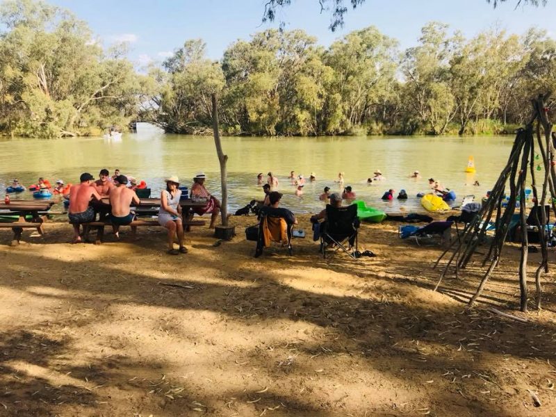 The last camp on the Darling River,   Willow Bend Caravan Park Wentworth